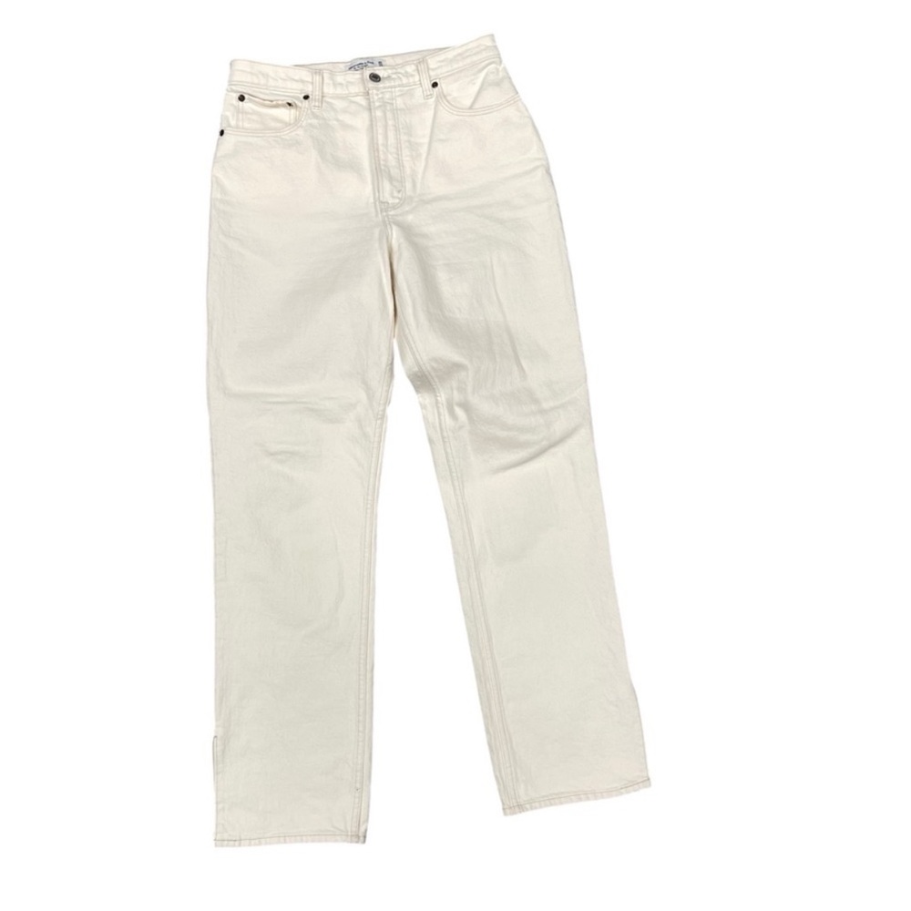 Abercrombie & Fitch The 90s Straight Ultra High Rise Ivory 30 10R